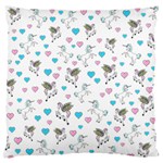 Unicorn, Pegasus and Hearts Standard Flano Cushion Case (One Side) Front