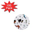 Dundgeon and Dragons Dice and Creatures 1  Mini Buttons (100 pack)  Front