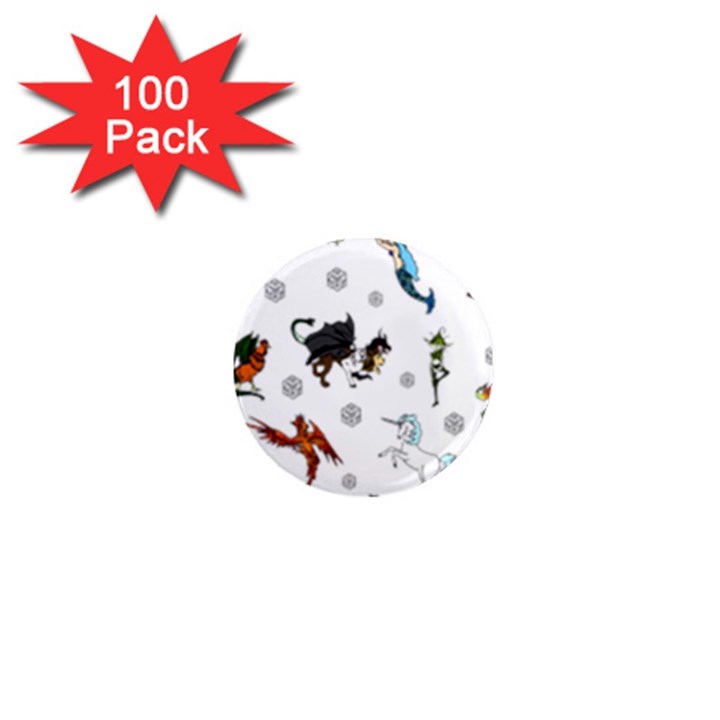 Dundgeon and Dragons Dice and Creatures 1  Mini Magnets (100 pack) 