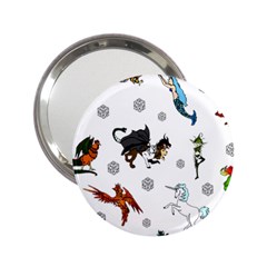 Dundgeon And Dragons Dice And Creatures 2 25  Handbag Mirrors by IIPhotographyAndDesigns