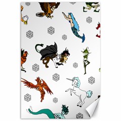 Dundgeon And Dragons Dice And Creatures Canvas 12  X 18   by IIPhotographyAndDesigns