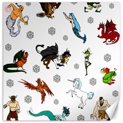 Dundgeon And Dragons Dice And Creatures Canvas 16  X 16   by IIPhotographyAndDesigns