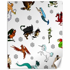 Dundgeon And Dragons Dice And Creatures Canvas 11  X 14   by IIPhotographyAndDesigns