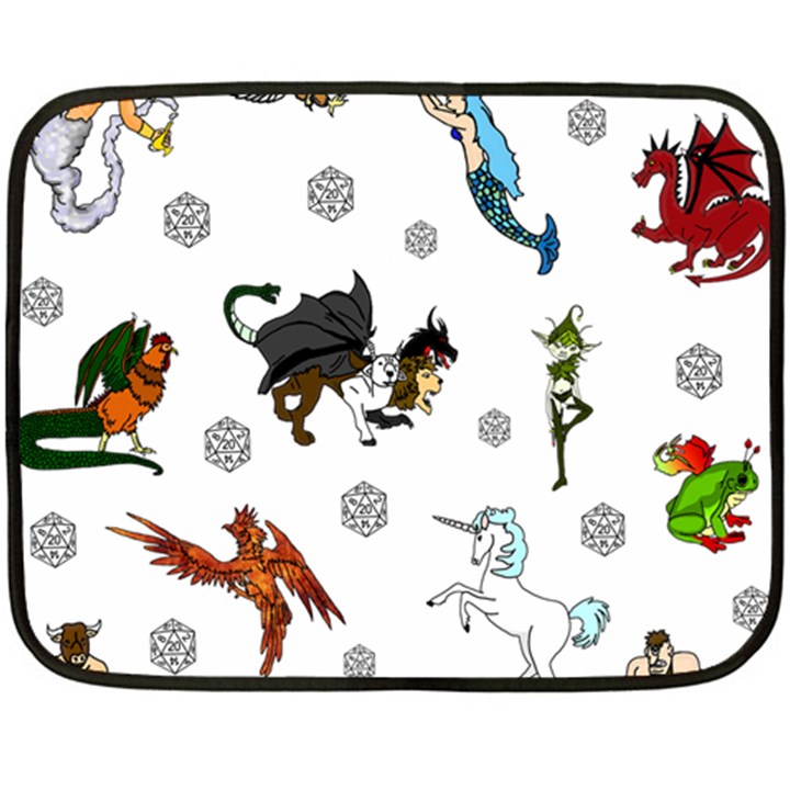 Dundgeon and Dragons Dice and Creatures Fleece Blanket (Mini)