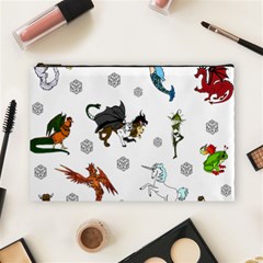 Dundgeon And Dragons Dice And Creatures Cosmetic Bag (large) by IIPhotographyAndDesigns