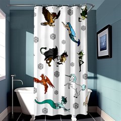 Dundgeon And Dragons Dice And Creatures Shower Curtain 36  X 72  (stall)  by IIPhotographyAndDesigns