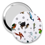 Dundgeon and Dragons Dice and Creatures 3  Handbag Mirrors Front