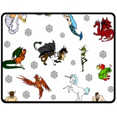 Dundgeon And Dragons Dice And Creatures Double Sided Fleece Blanket (medium)  by IIPhotographyAndDesigns