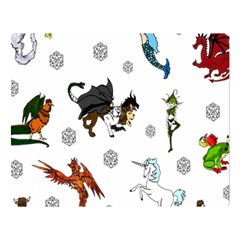 Dundgeon And Dragons Dice And Creatures Double Sided Flano Blanket (large)  by IIPhotographyAndDesigns