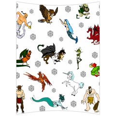 Dundgeon And Dragons Dice And Creatures Back Support Cushion