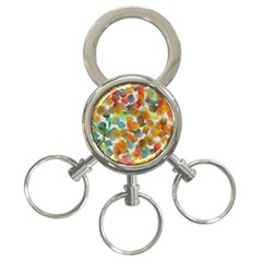 Colorful Paint Brushes On A White Background                                        3-ring Key Chain by LalyLauraFLM