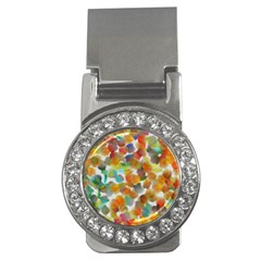 Colorful Paint Brushes On A White Background                                        Money Clip (cz) by LalyLauraFLM