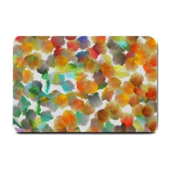 Colorful Paint Brushes On A White Background                                        Small Doormat by LalyLauraFLM