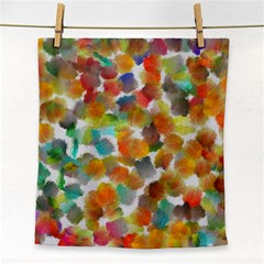 Colorful Paint Brushes On A White Background                                        Face Towel by LalyLauraFLM