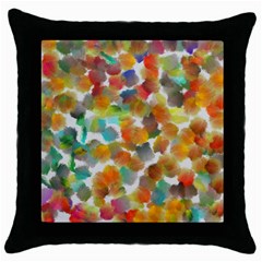 Colorful Paint Brushes On A White Background                                        Throw Pillow Case (black) by LalyLauraFLM