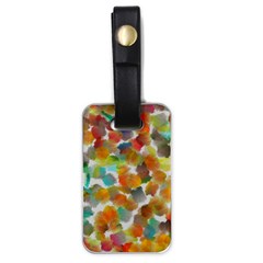 Colorful Paint Brushes On A White Background                                        Luggage Tag (one Side) by LalyLauraFLM