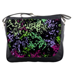 Misc Shapes On A Black Background                                         Messenger Bag by LalyLauraFLM