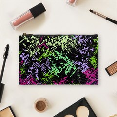 Misc Shapes On A Black Background                                         Cosmetic Bag by LalyLauraFLM