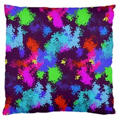 Paint spots texture                                   Large Flano Cushion Case (Two Sides)