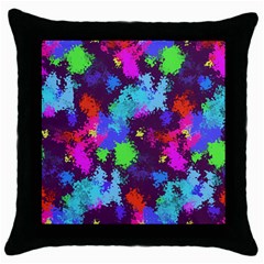 Paint spots texture                                         Throw Pillow Case (Black)