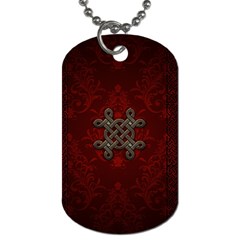 Decorative Celtic Knot On Dark Vintage Background Dog Tag (two Sides) by FantasyWorld7