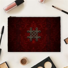 Decorative Celtic Knot On Dark Vintage Background Cosmetic Bag (large) by FantasyWorld7