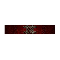 Decorative Celtic Knot On Dark Vintage Background Flano Scarf (mini) by FantasyWorld7