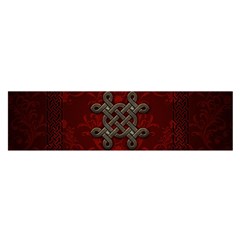 Decorative Celtic Knot On Dark Vintage Background Satin Scarf (oblong) by FantasyWorld7