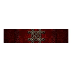 Decorative Celtic Knot On Dark Vintage Background Velvet Scrunchie by FantasyWorld7