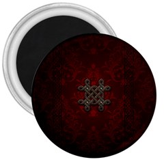 Decorative Celtic Knot On Dark Vintage Background 3  Magnets by FantasyWorld7