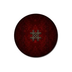 Decorative Celtic Knot On Dark Vintage Background Magnet 3  (round) by FantasyWorld7