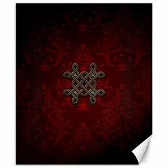 Decorative Celtic Knot On Dark Vintage Background Canvas 8  X 10  by FantasyWorld7