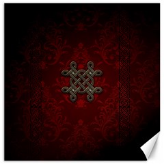 Decorative Celtic Knot On Dark Vintage Background Canvas 12  X 12   by FantasyWorld7