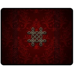 Decorative Celtic Knot On Dark Vintage Background Fleece Blanket (medium)  by FantasyWorld7