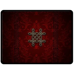 Decorative Celtic Knot On Dark Vintage Background Double Sided Fleece Blanket (large)  by FantasyWorld7