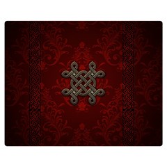 Decorative Celtic Knot On Dark Vintage Background Double Sided Flano Blanket (medium)  by FantasyWorld7