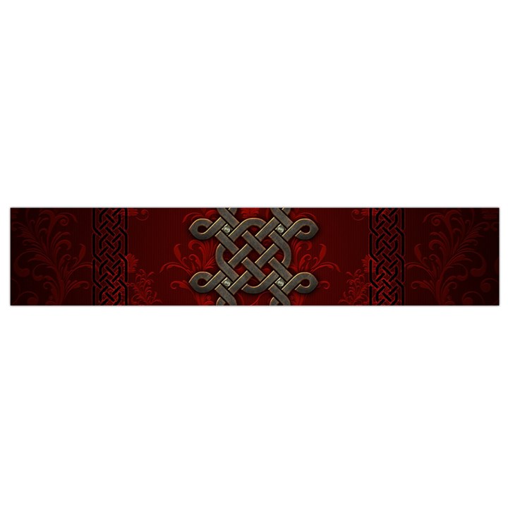 Decorative Celtic Knot On Dark Vintage Background Flano Scarf (Small) 