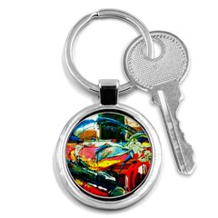 Red Aeroplane 3 Key Chains (round)  by bestdesignintheworld