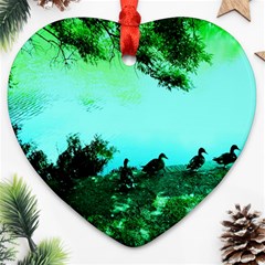 Hot Day In Dallas 36 Ornament (heart) by bestdesignintheworld