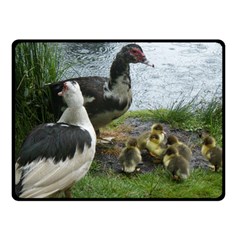 Muscovy Family Fleece Blanket (small) by IIPhotographyAndDesigns