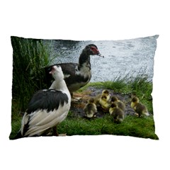 Muscovy Family Pillow Case (two Sides) by IIPhotographyAndDesigns