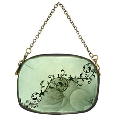 Elegant, Decorative Floral Design In Soft Green Colors Chain Purses (one Side)  by FantasyWorld7