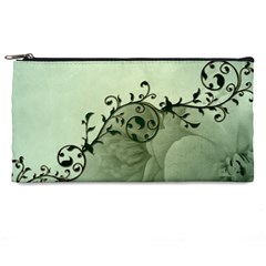 Elegant, Decorative Floral Design In Soft Green Colors Pencil Cases by FantasyWorld7