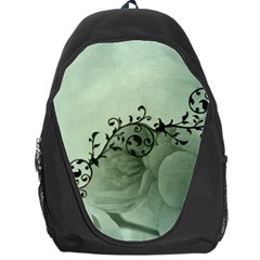 Elegant, Decorative Floral Design In Soft Green Colors Backpack Bag by FantasyWorld7