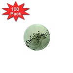 Elegant, Decorative Floral Design In Soft Green Colors 1  Mini Magnets (100 pack)  Front