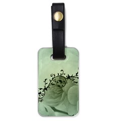 Elegant, Decorative Floral Design In Soft Green Colors Luggage Tags (one Side)  by FantasyWorld7