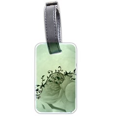 Elegant, Decorative Floral Design In Soft Green Colors Luggage Tags (two Sides) by FantasyWorld7