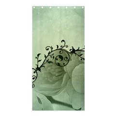 Elegant, Decorative Floral Design In Soft Green Colors Shower Curtain 36  X 72  (stall)  by FantasyWorld7