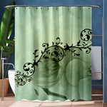 Elegant, Decorative Floral Design In Soft Green Colors Shower Curtain 60  x 72  (Medium)  60 x72  Curtain