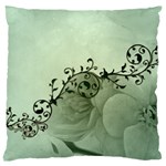 Elegant, Decorative Floral Design In Soft Green Colors Standard Flano Cushion Case (One Side) Front